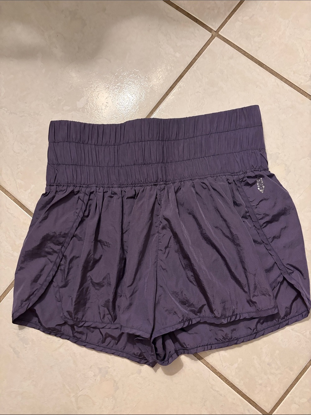 FP Movement by Free People Deep Purple High-Waist Athletic Shorts